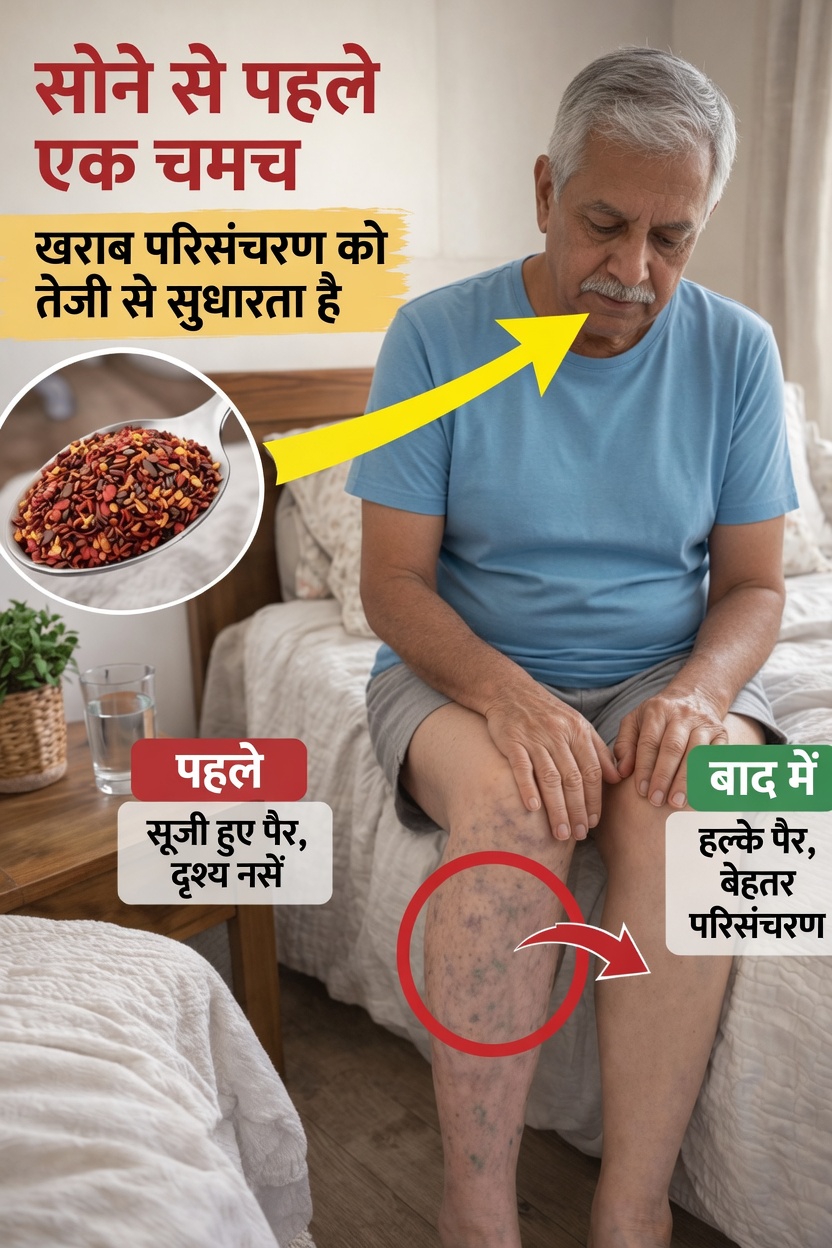 क्यों कई बुजुर्ग लोग पैरों के रक्त संचार को सहारा देने के लिए सोने से पहले एक चम्मच लाल मिर्च लेना शुरू कर रहे हैं