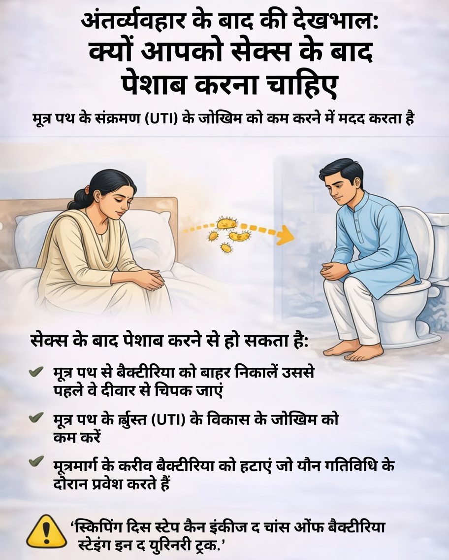 से.. के बाद पेशाब करना एक सरल आदत क्यों है जो आपके मूत्र मार्ग के स्वास्थ्य को सहारा देती है