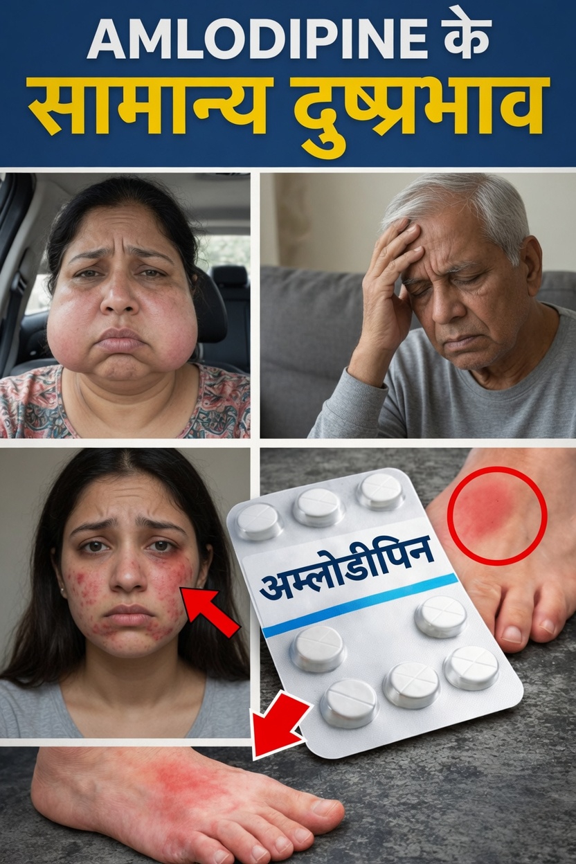 एम्लोडिपिन के सामान्य दुष्प्रभाव जिन्हें मरीज अक्सर अनुभव करते हैं और उन्हें प्रबंधित करने के सरल तरीके