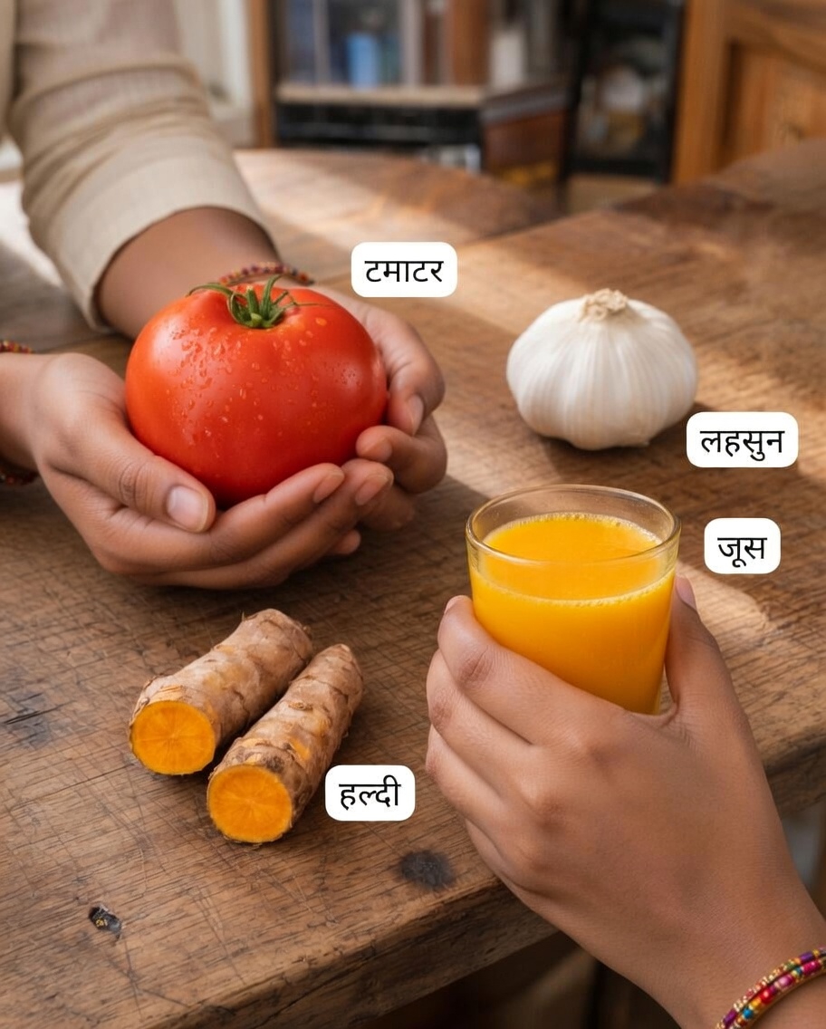 40 से अधिक उम्र के पुरुषों के स्वास्थ्य के लिए सरल टमाटर, लहसुन और हल्दी पेय की रेसिपी