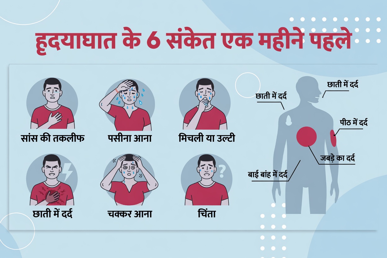 हार्ट अटैक से एक महीने पहले आपका शरीर कौन से 9 संभावित संकेत दिखा सकता है?