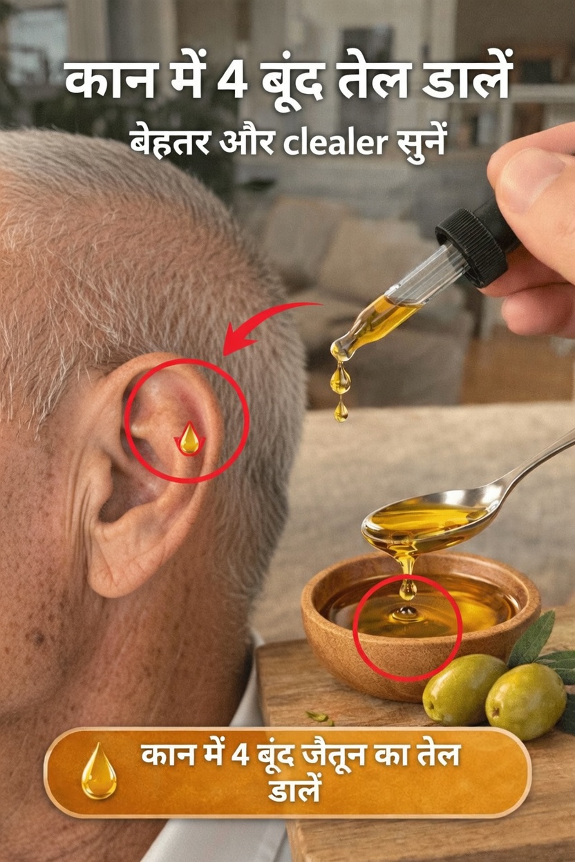 क्या आपने कभी अपने कान में जैतून के तेल की कुछ बूंदें डालकर देखा है?