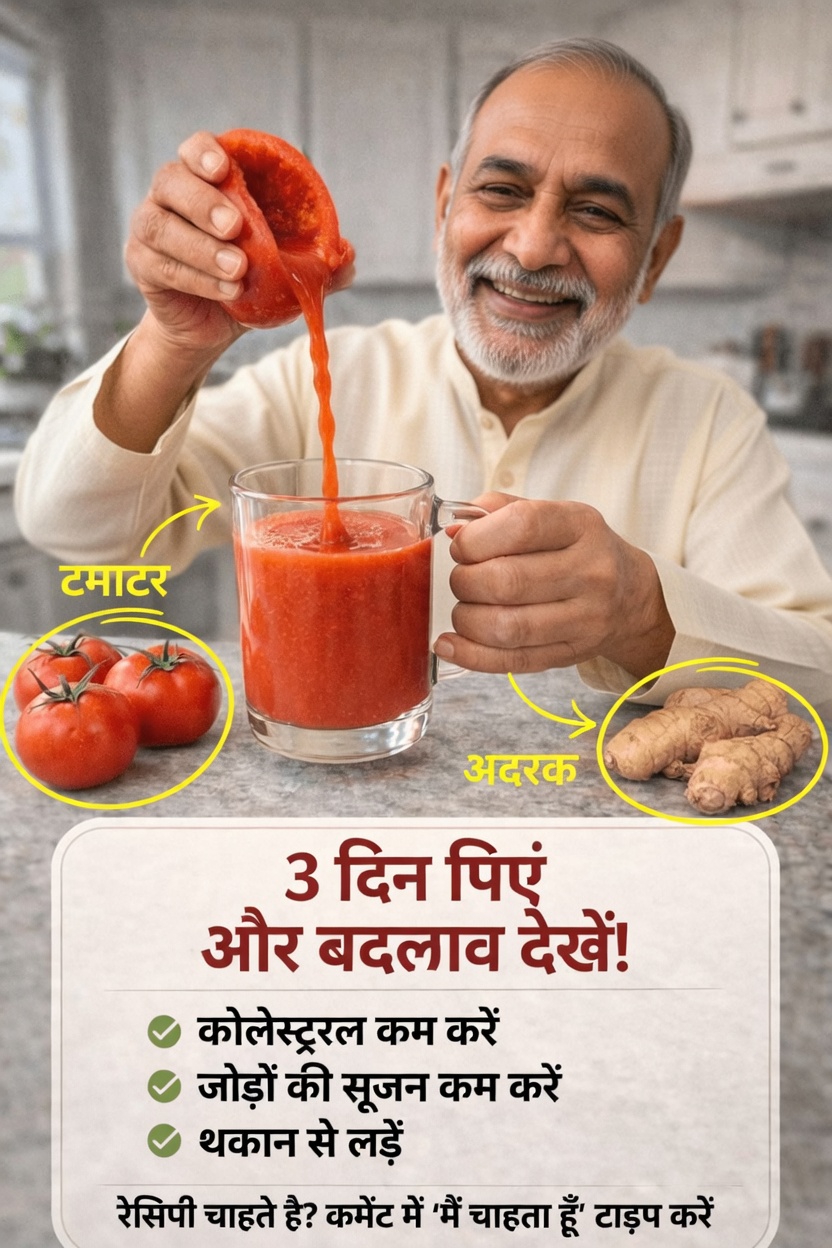 टमाटर और अदरक का जूस: बेहतर स्वास्थ्य के लिए एक सरल दैनिक आदत