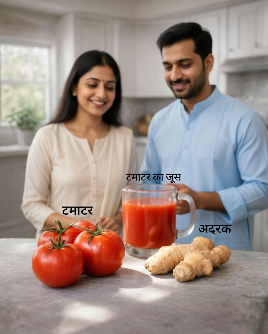 टमाटर और अदरक का जूस: बेहतर स्वास्थ्य के लिए एक सरल दैनिक आदत