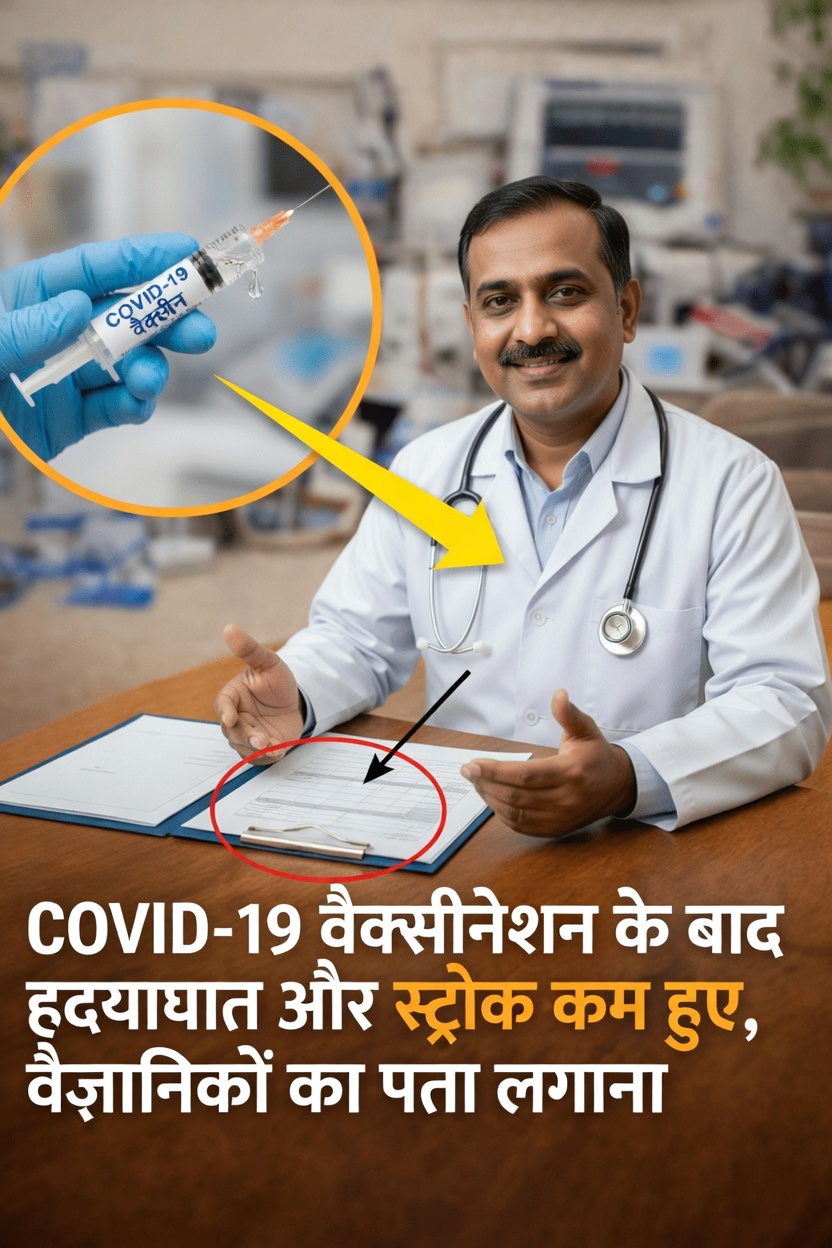 कोविड-19 टीकाकरण के बाद दिल के दौरे और स्ट्रोक के बारे में 4.6 करोड़ वयस्कों पर किए गए एक विशाल अध्ययन में क्या पाया गया