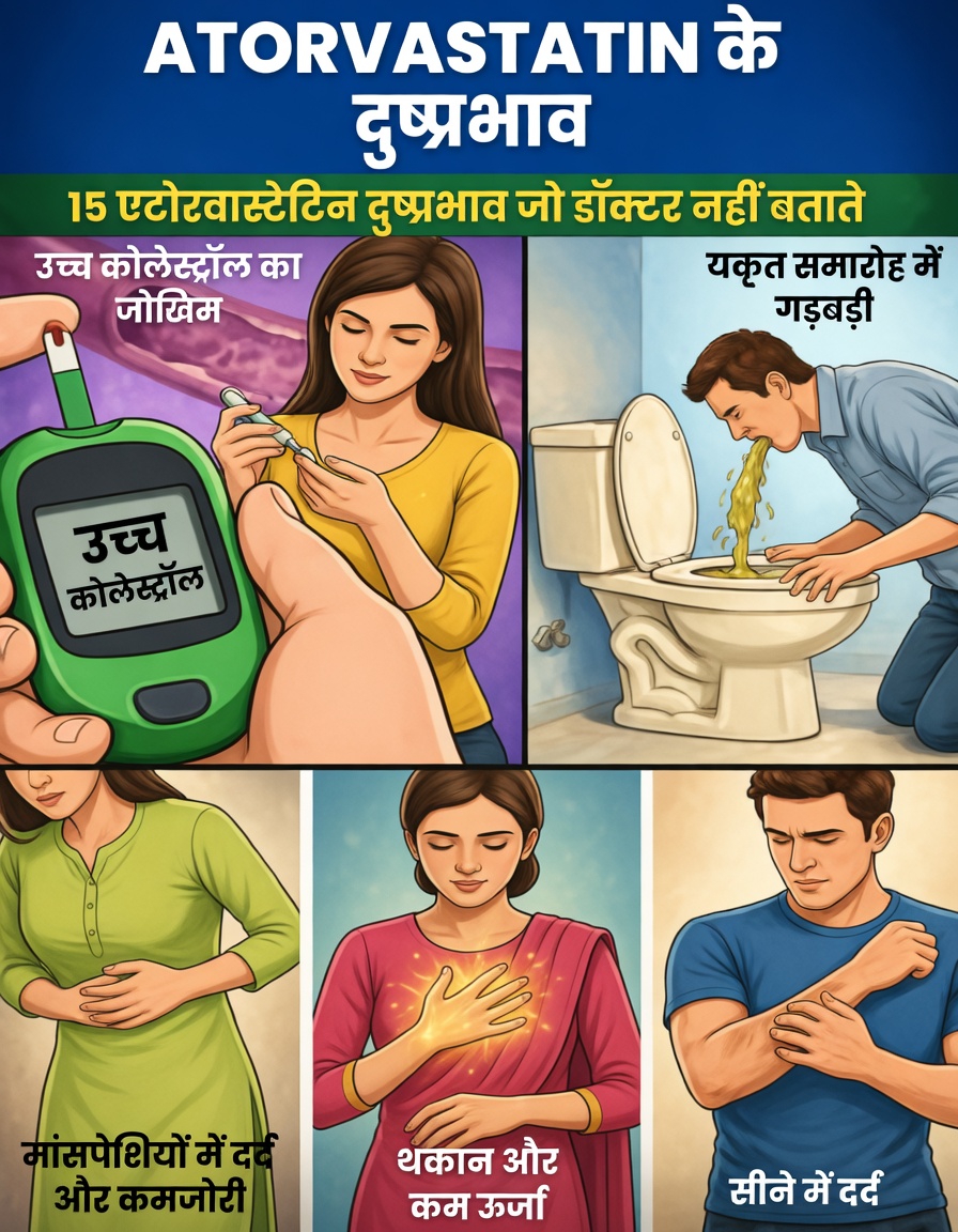 एटोरवास्टैटिन के 15 संभावित दुष्प्रभाव जिनके बारे में आपको पता होना चाहिए: मरीजों के लिए एक उपयोगी मार्गदर्शिका
