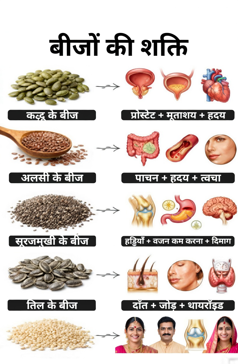 बेहतर स्वास्थ्य के लिए जानें 6 पोषक तत्वों से भरपूर बीज, जिन्हें बुजुर्ग आसानी से अपनी दैनिक दिनचर्या में शामिल कर सकते हैं