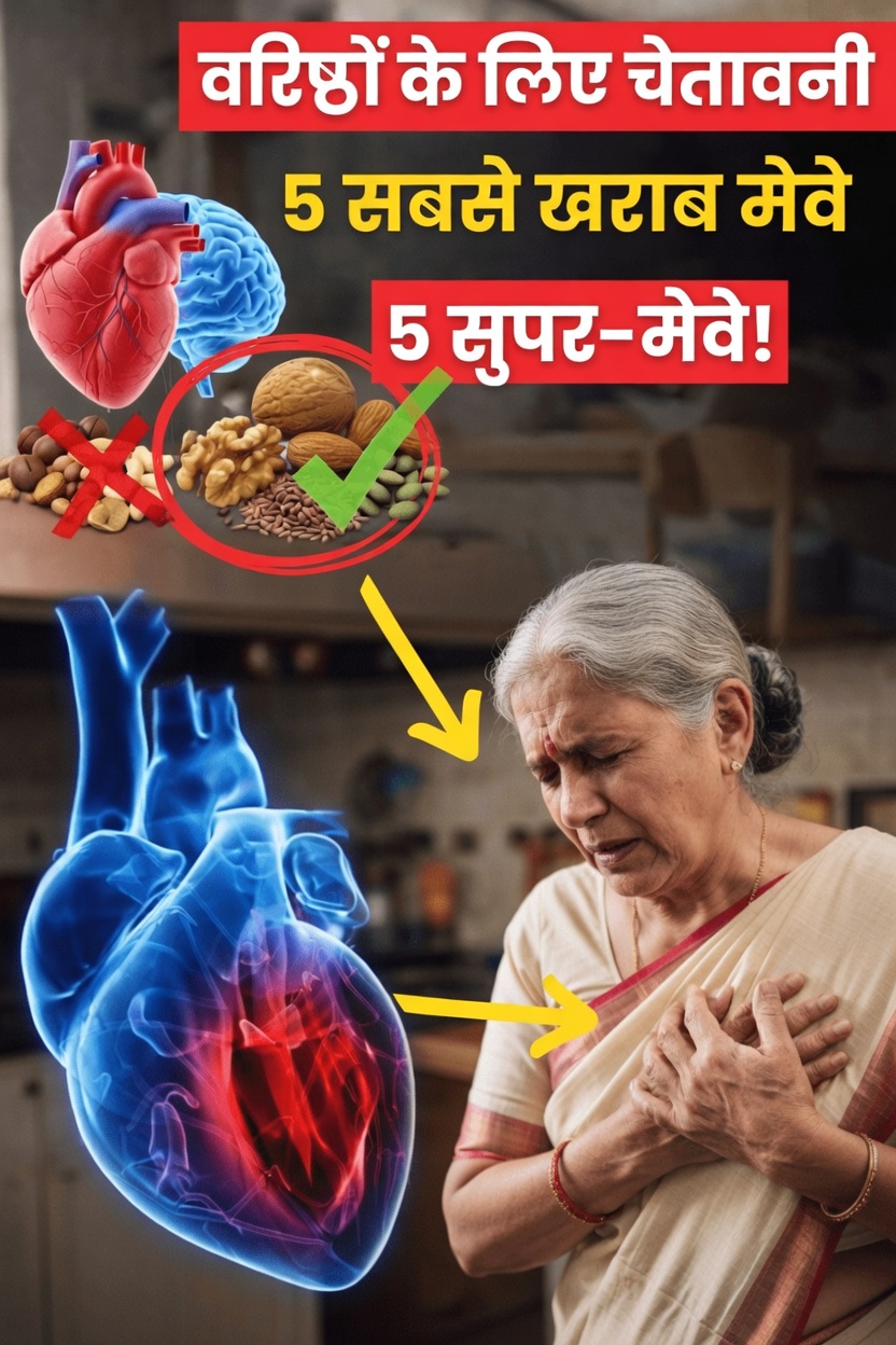 दिल की सेहत के लिए 5 मेवे जिनके बारे में वरिष्ठों को दोबारा सोचना चाहिए – और 5 सुपर-मेवे जिन्हें रोज़ आनंद लेकर खाया जा सकता है