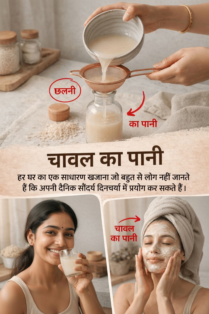 अपनी रोज़ाना स्किनकेयर रूटीन में चावल का पानी शामिल करने का आसान तरीका खोजें