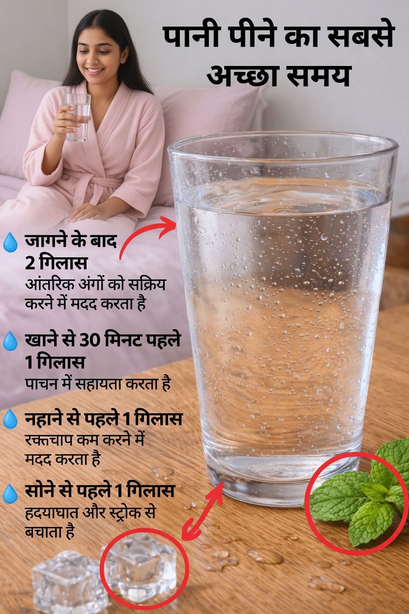 बेहतर दैनिक जलयोजन और स्वास्थ्य के लिए पानी पीने का सबसे अच्छा समय