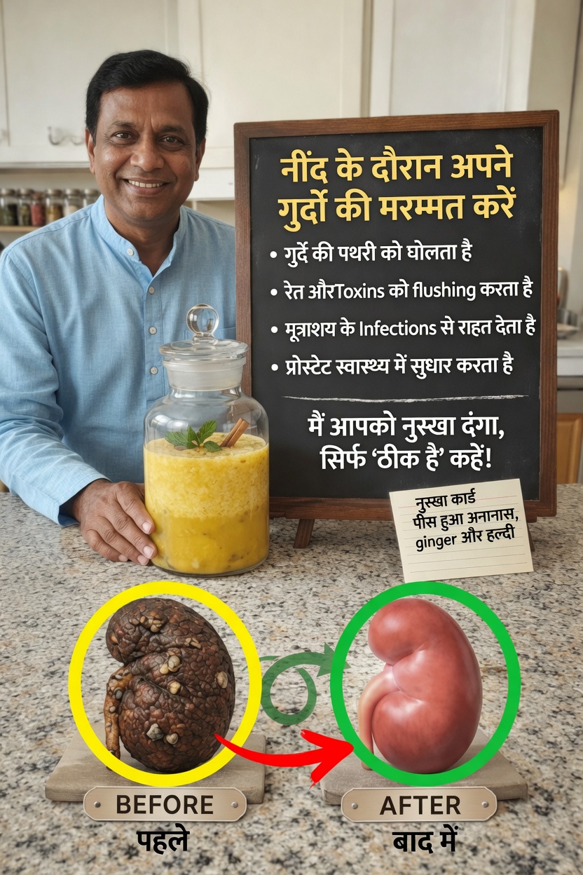 अपनी रात की किडनी स्वास्थ्य दिनचर्या को सहारा देने के लिए इस आसान अनानास, अदरक और हल्दी पेय की रेसिपी खोजें