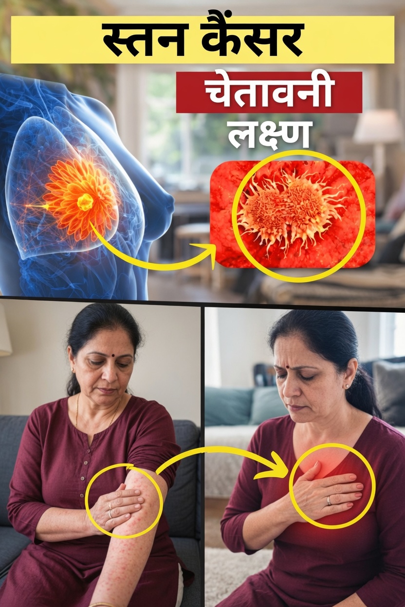 स्तन कैंसर के 10 महत्वपूर्ण चेतावनी संकेत जानें जिनके बारे में हर महिला को पता होना चाहिए