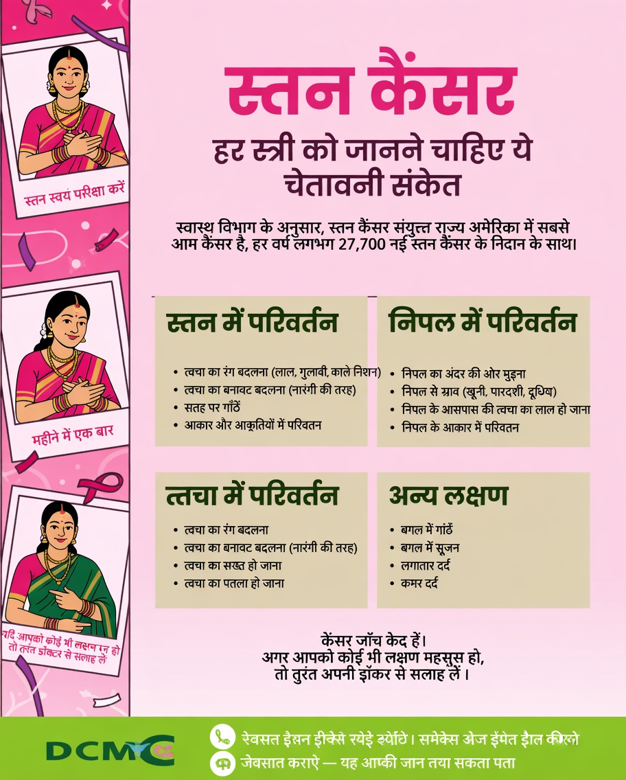 स्तन कैंसर के 10 महत्वपूर्ण चेतावनी संकेत जानें जिनके बारे में हर महिला को पता होना चाहिए