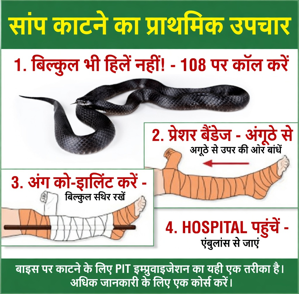 ज़हरीले और गैर-ज़हरीले साँप के काटने की पहचान कैसे करें: ज़रूरी संकेत और प्राथमिक उपचार के कदम