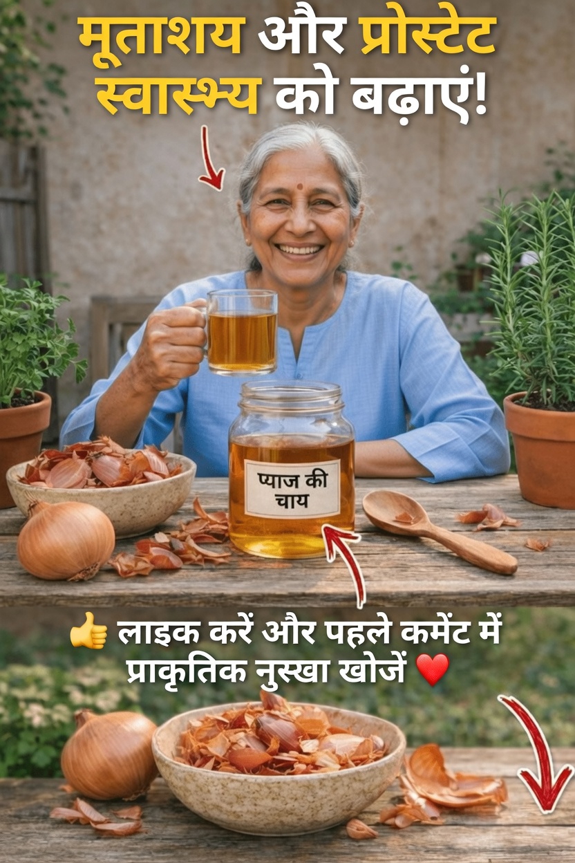 प्याज के छिलके की चाय: मूत्र और प्रोस्टेट स्वास्थ्य सहयोग के लिए आज़माने योग्य एक सरल घरेलू आदत