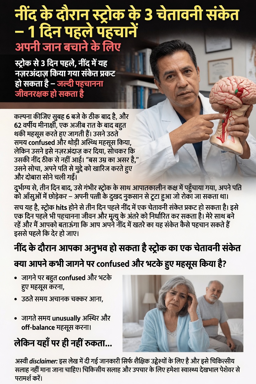 क्या नींद का यह लक्षण स्ट्रोक का चेतावनी संकेत हो सकता है?