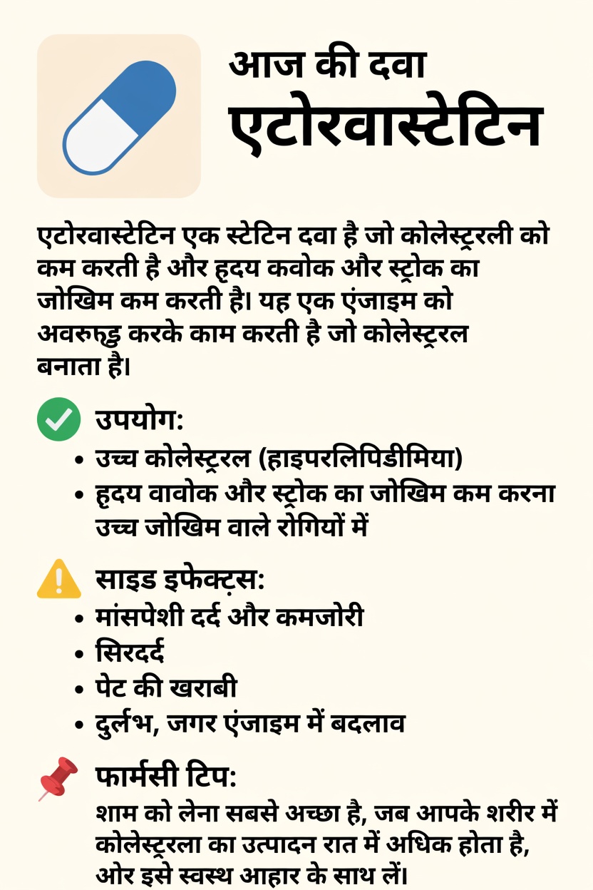 एटोरवास्टेटिन के दुष्प्रभावों को समझना: बेहतर हृदय स्वास्थ्य प्रबंधन के लिए आपको क्या जानना चाहिए