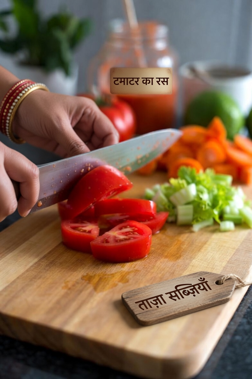 ताज़े टमाटर के रस के आश्चर्यजनक स्वास्थ्य लाभ: अपने दैनिक पोषण को बढ़ाने का एक सरल तरीका