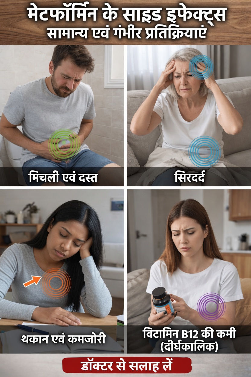 मेटफॉर्मिन के सामान्य और गंभीर दुष्प्रभाव क्या हैं जिनके बारे में आपको पता होना चाहिए?