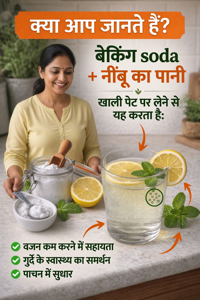 सुबह बेकिंग सोडा और नींबू पानी: फायदेमंद आदत या छिपा हुआ जोखिम?