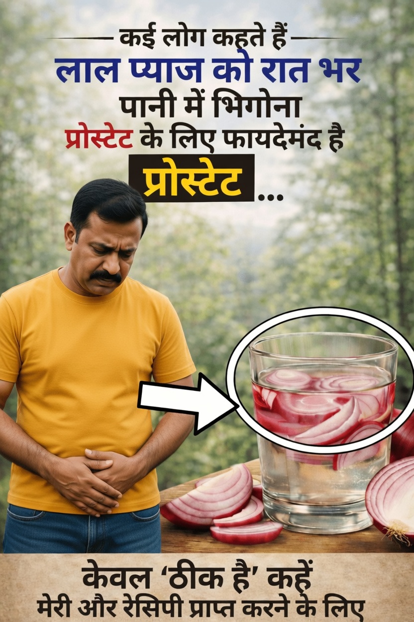 लाल प्याज का पानी: प्रोस्टेट स्वास्थ्य समर्थन के लिए आज़माने योग्य एक सरल दैनिक आदत