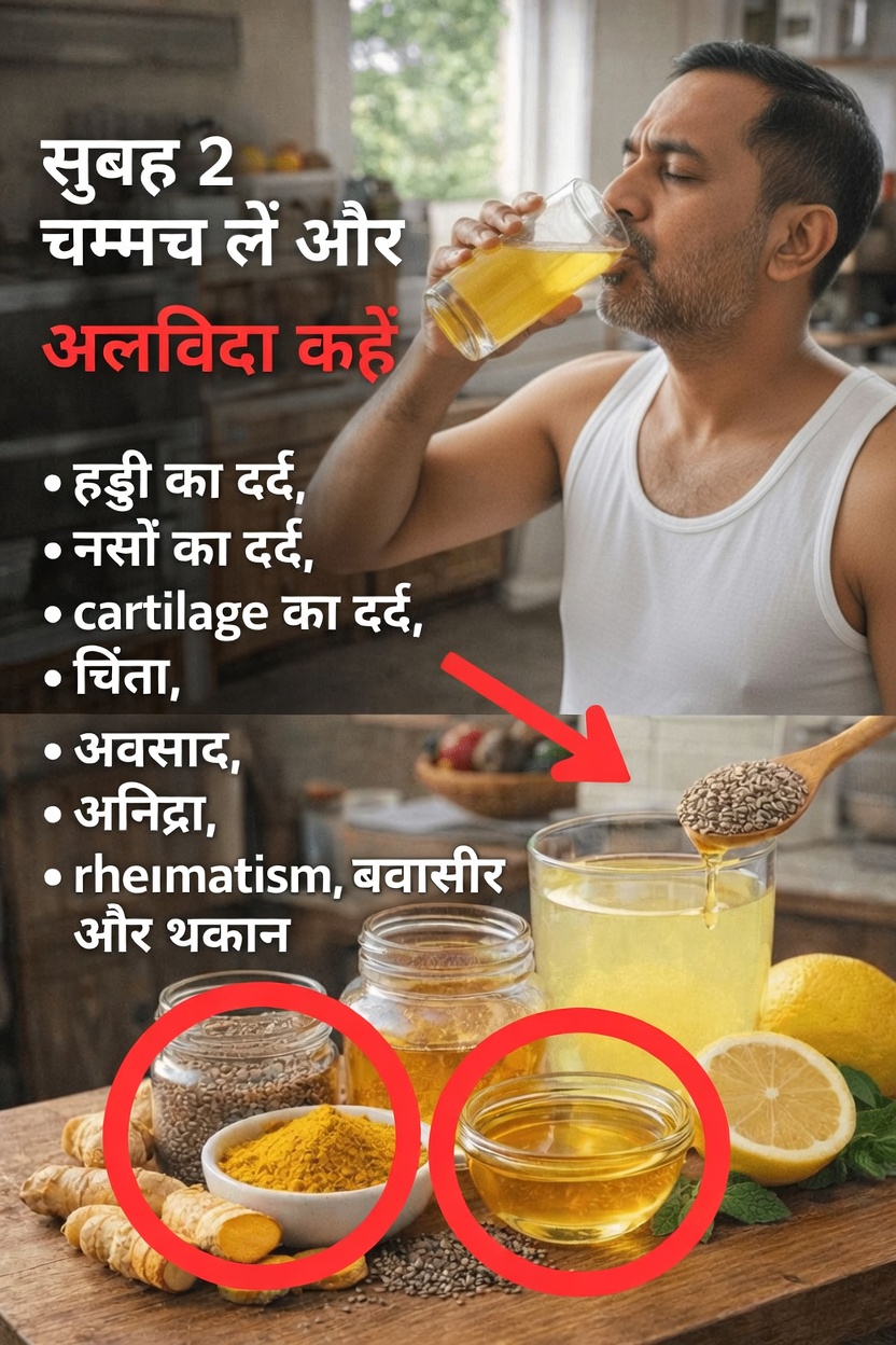 एक सरल सुबह की आदत: हल्दी, नींबू, शहद और चिया बीजों वाले ताज़गीभरे पेय की खोज