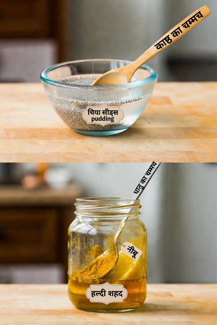 एक सरल सुबह की आदत: हल्दी, नींबू, शहद और चिया बीजों वाले ताज़गीभरे पेय की खोज