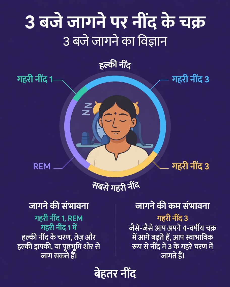 आप अक्सर रात 3 से 4 बजे के बीच क्यों जाग जाते हैं? सामान्य कारणों को समझें और बेहतर नींद के लिए आसान तरीके