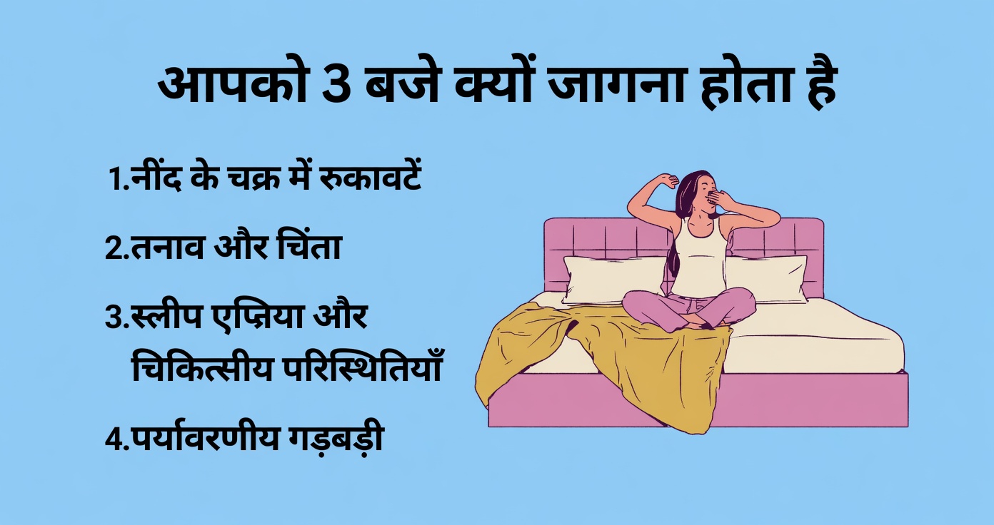 आप अक्सर रात 3 से 4 बजे के बीच क्यों जाग जाते हैं? सामान्य कारणों को समझें और बेहतर नींद के लिए आसान तरीके