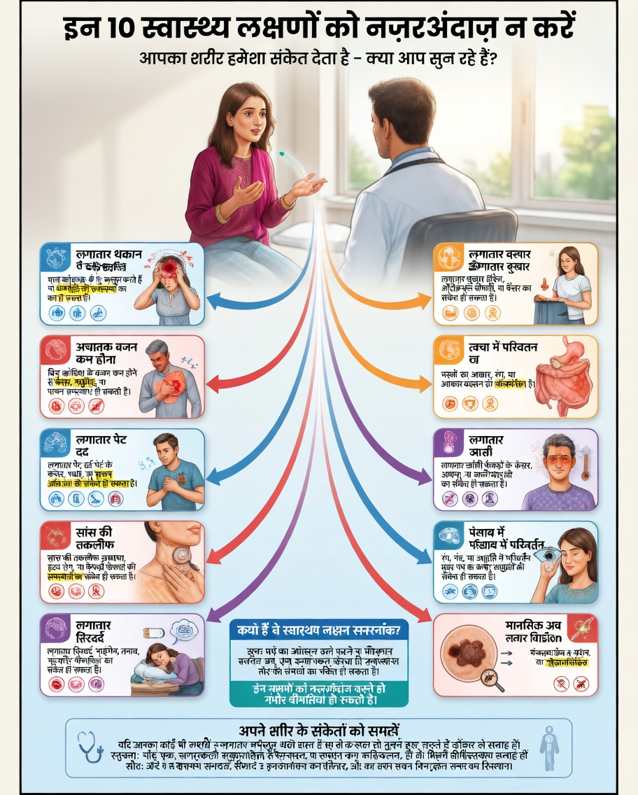 7 चौंकाने वाले शारीरिक संकेत जो गंभीर स्वास्थ्य समस्याओं की ओर इशारा कर सकते हैं जिन्हें आपको नज़रअंदाज़ नहीं करना चाहिए