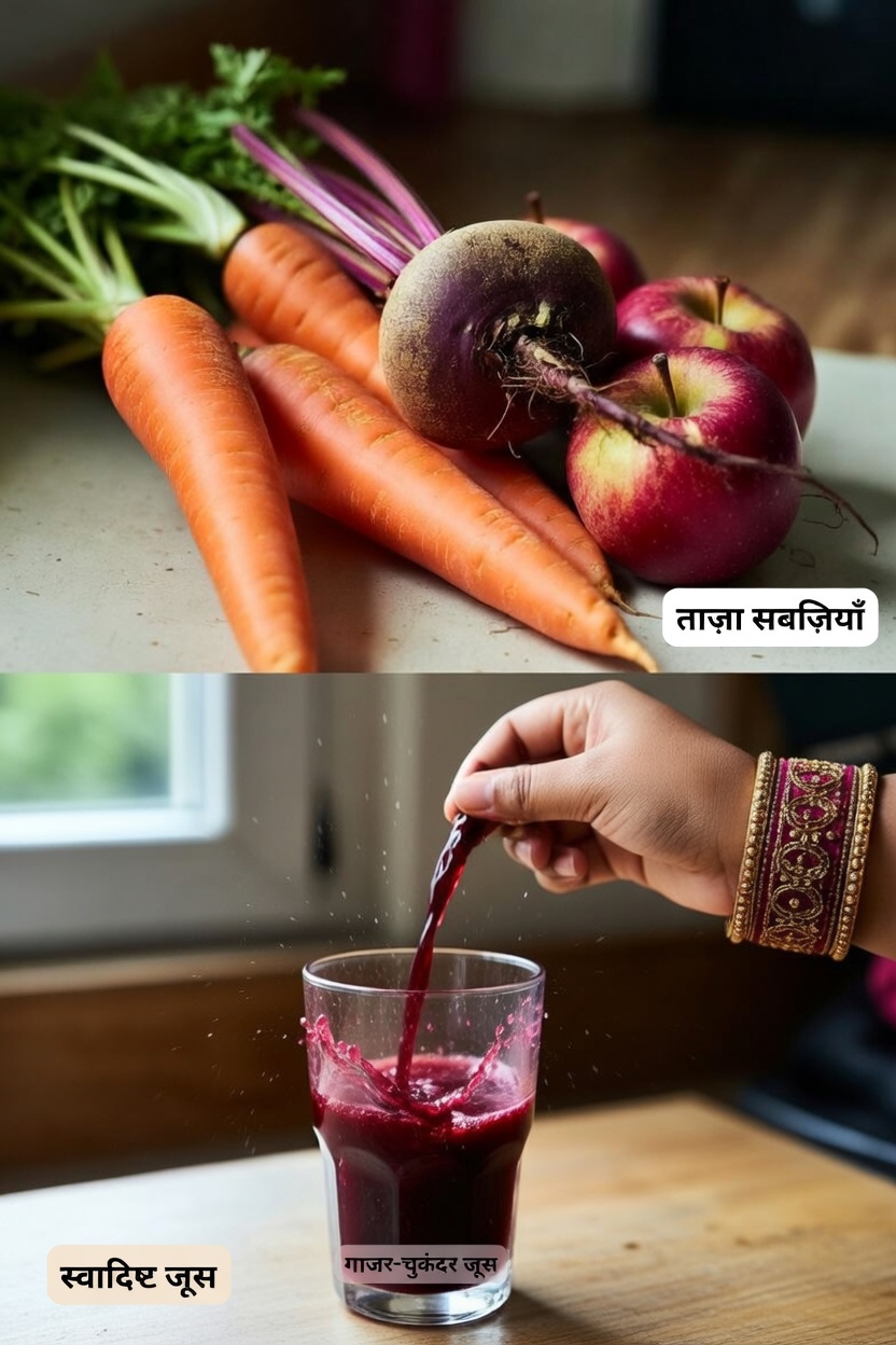 गाजर, चुकंदर और सेब का जूस कैसे बनाएं: आपकी स्वास्थ्य दिनचर्या के लिए एक आसान रेसिपी