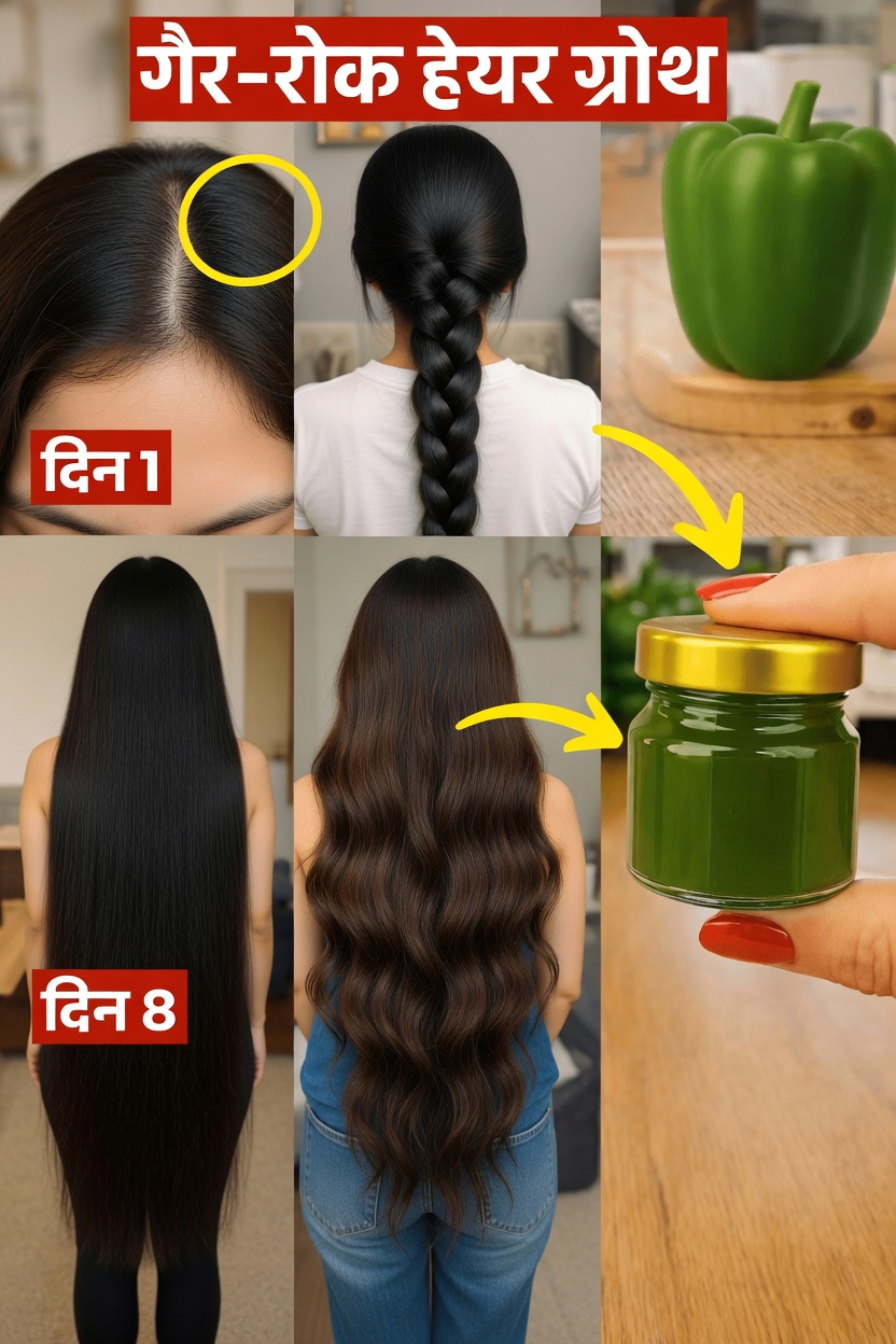 घर पर प्राकृतिक रूप से बालों को अधिक स्वस्थ बनाने के लिए हरी शिमला मिर्च से जुड़ा यह पारंपरिक भारतीय हेयर केयर रहस्य जानें