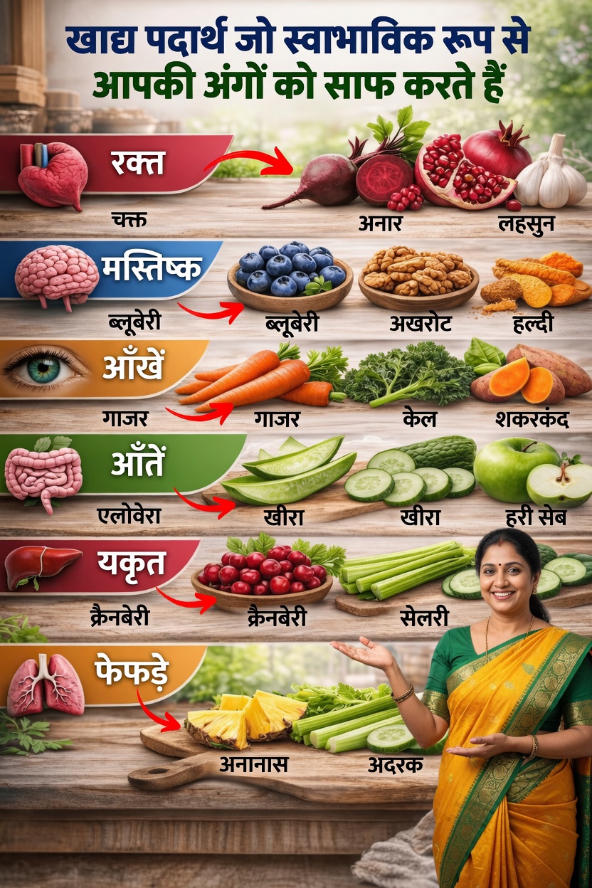 ऐसे रोज़मर्रा के खाद्य पदार्थ जानें जो आपके शरीर की प्राकृतिक सफाई प्रक्रियाओं का समर्थन करते हैं