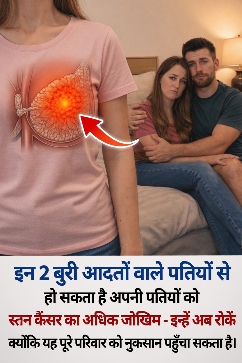पति की अस्वास्थ्यकर आदतें जैसे धूम्रपान और शराब कैसे पत्नी के स्तन कैंसर के जोखिम कारकों को प्रभावित कर सकती हैं