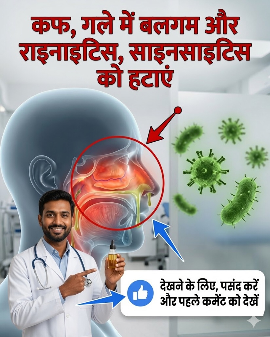 🌿 इस शक्तिशाली प्राकृतिक उपाय से गले के बलगम और कफ को दूर करें