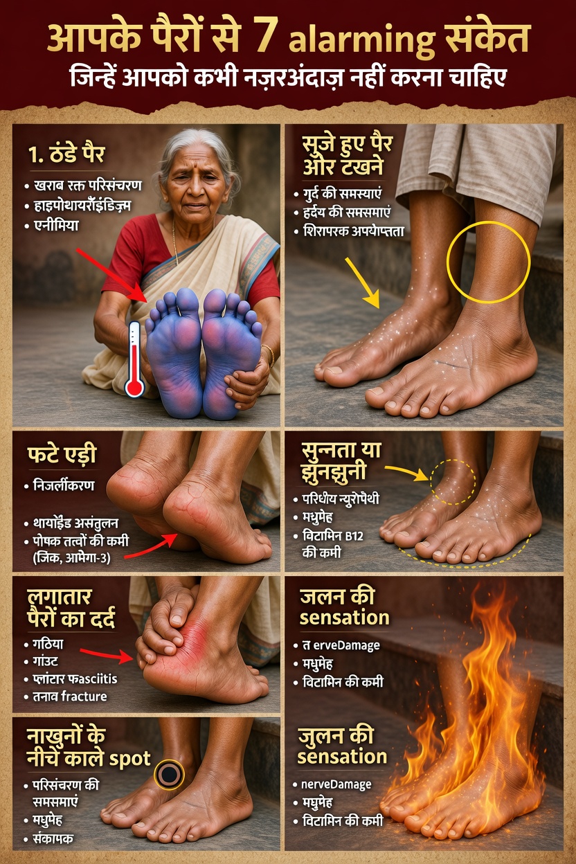पैरों में होने वाले 7 बदलाव जो आपकी सेहत के बारे में कुछ गहरा संकेत दे सकते हैं