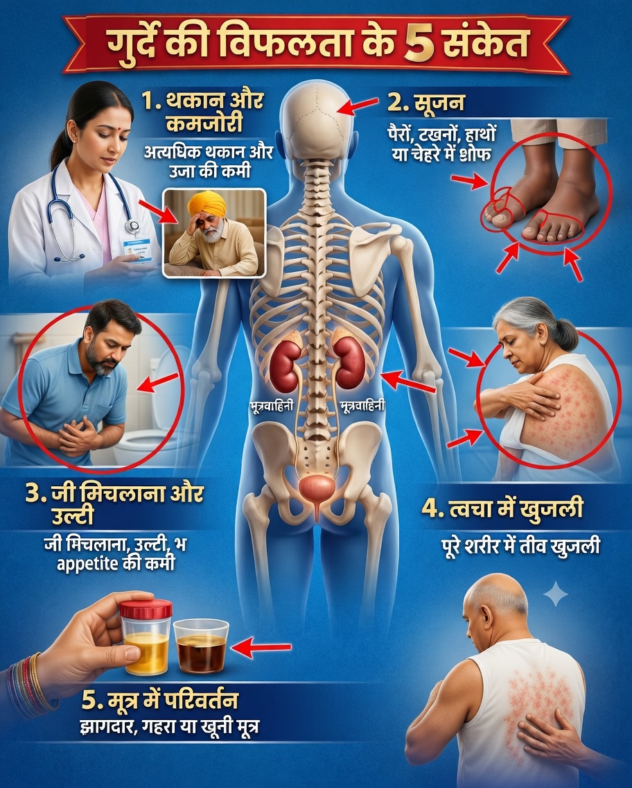 किडनी फेल होने के 5 संकेत जिन्हें कभी नज़रअंदाज़ नहीं करना चाहिए