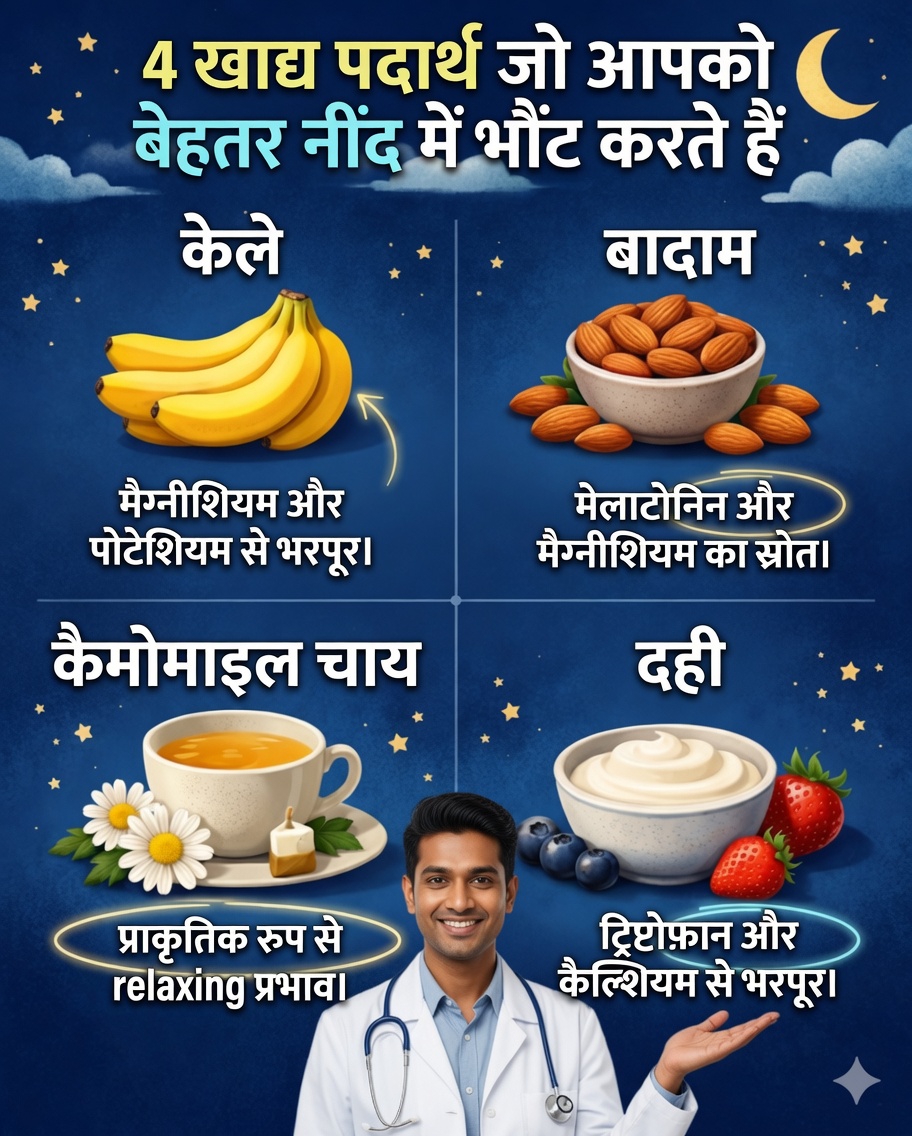 🌙 फल जो प्राकृतिक रूप से बेहतर नींद को बढ़ावा देते हैं