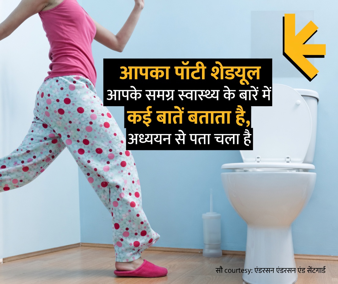 आपका मलत्याग का समय-सारिणी आपके समग्र स्वास्थ्य के बारे में बहुत कुछ बताती है, अध्ययन से पता चलता है