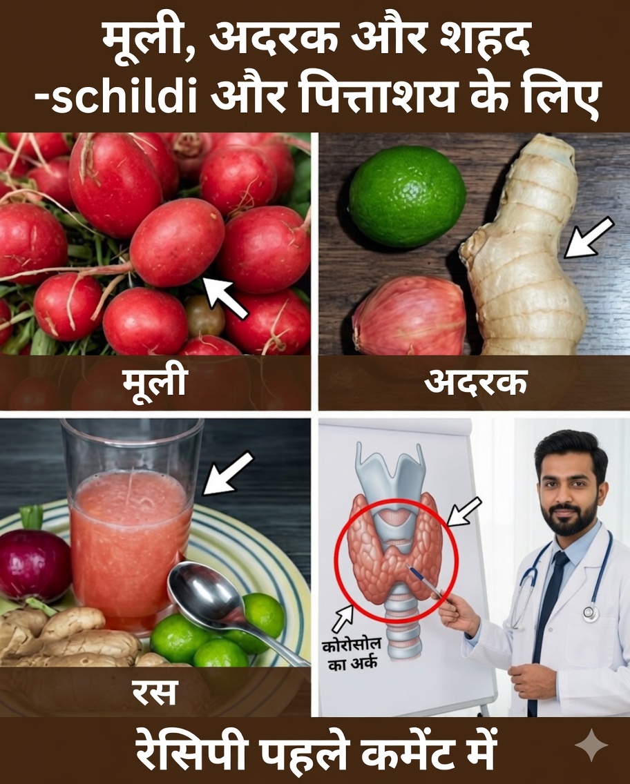 मूली, अदरक और शहद: थायरॉइड और पित्ताशय को सहारा देने का प्राकृतिक उपाय