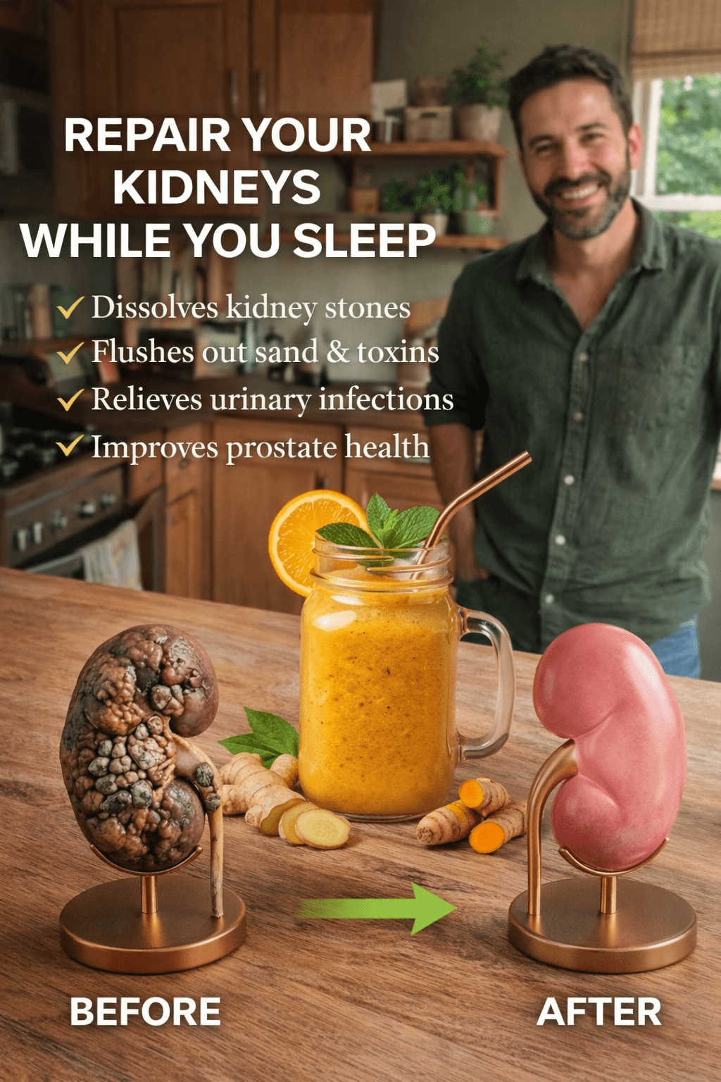 प्राकृतिक रूप से किडनी के स्वास्थ्य को सहारा देने के लिए हर दिन एक ताज़गीभरा रात्रिकालीन पेय कैसे तैयार करें