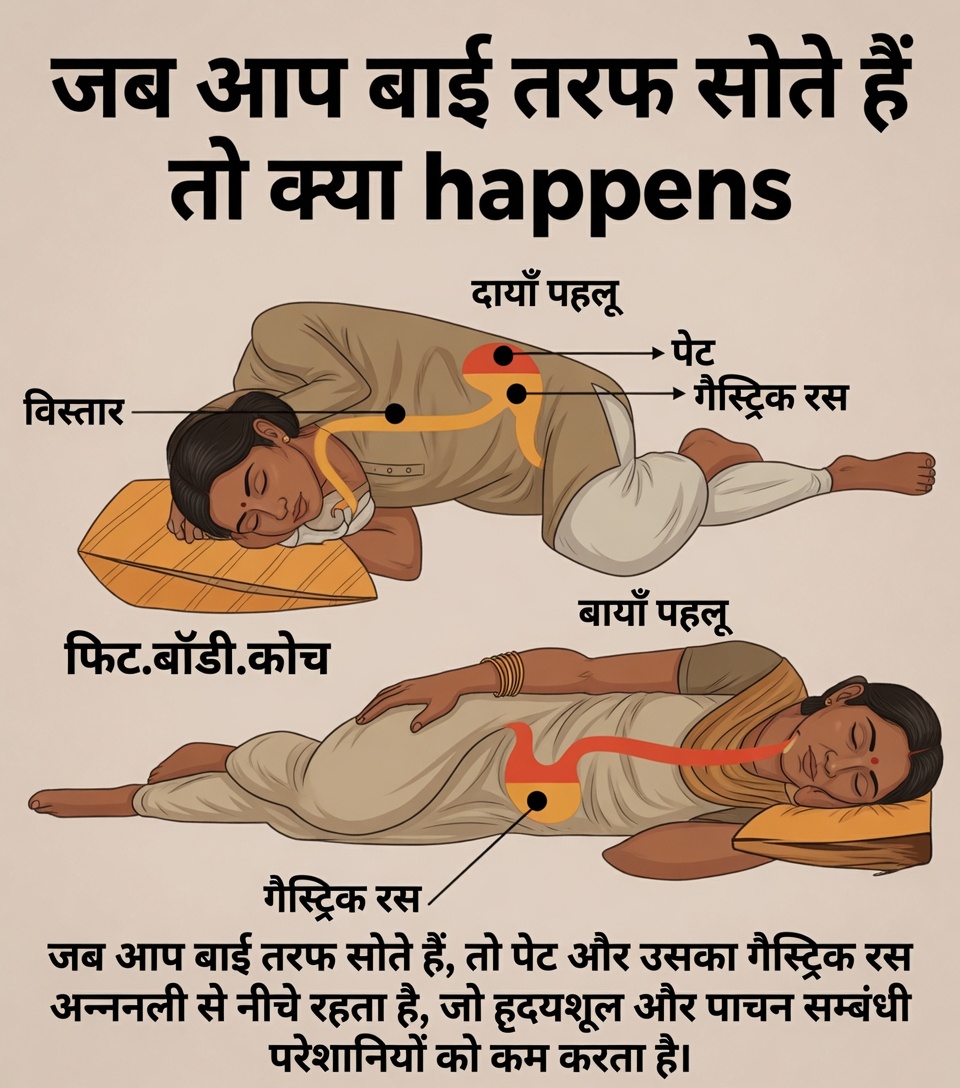 अपनी दाईं करवट सोने से रात के आराम पर क्या असर पड़ सकता है और बाईं करवट सोना क्या बदल सकता है