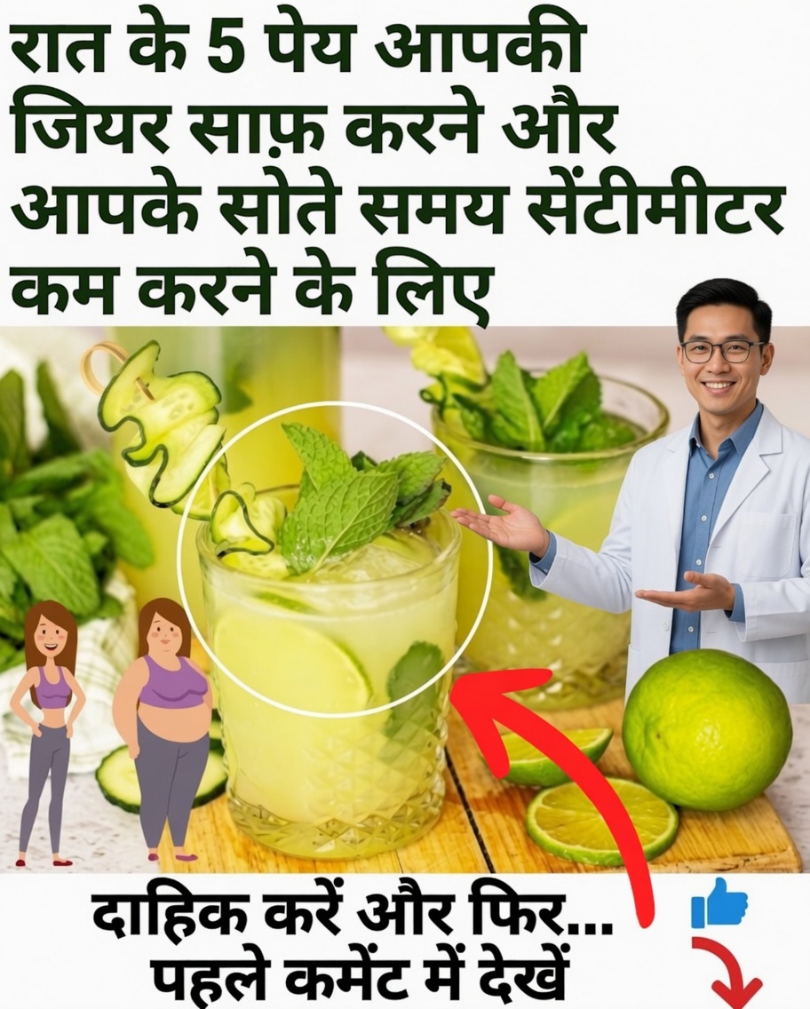 लीवर को डिटॉक्स करने और वजन घटाने को बढ़ावा देने के लिए रात के पेय