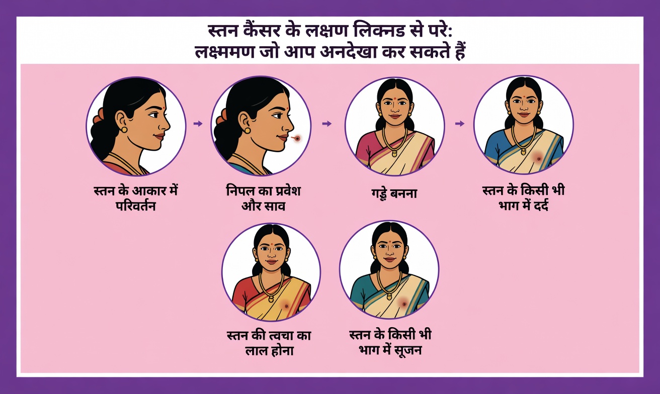 गांठ से परे स्तन कैंसर के लक्षण: कम-ज्ञात संकेत जिन्हें हर महिला को पहचानना चाहिए