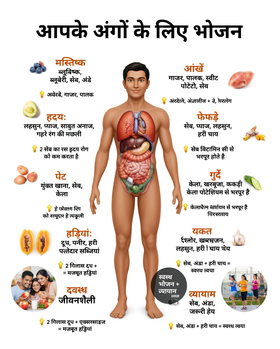 कौन से खाद्य पदार्थ विशेष अंगों को नुकसान पहुँचा सकते हैं? अपने शरीर के स्वास्थ्य का समर्थन करने के सरल तरीके