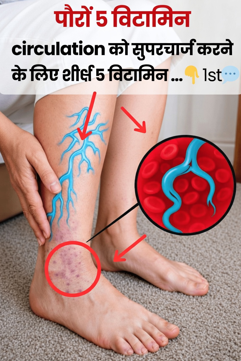 उन शीर्ष 5 विटामिनों के बारे में जानें जो आपके पैरों और तलवों में स्वस्थ रक्त संचार को प्राकृतिक रूप से सहारा दे सकते हैं