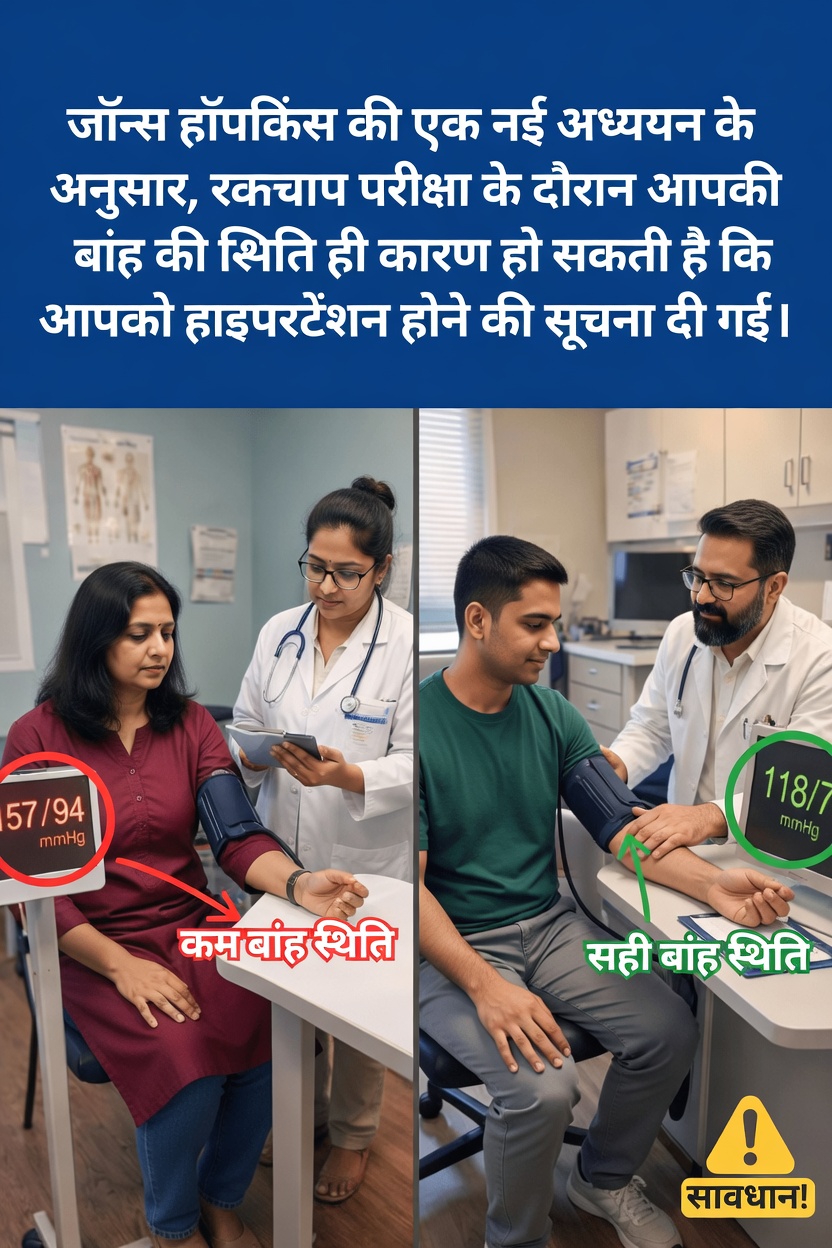 रक्तचाप जांच के दौरान बाजू की स्थिति के बारे में आपको क्या जानना चाहिए: जॉन्स हॉपकिन्स विशेषज्ञों के निष्कर्ष