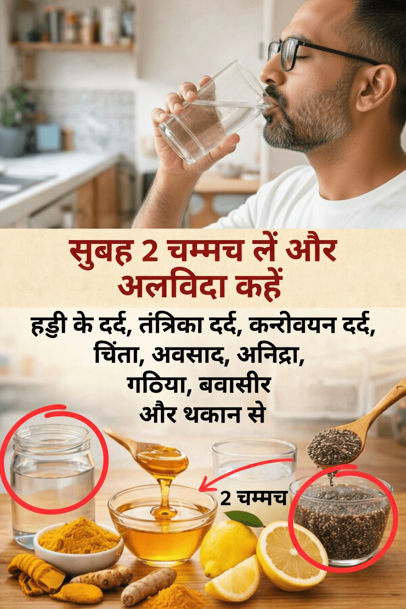 हल्दी, अदरक, नींबू, शहद और चिया सीड्स के दो बड़े चम्मच वाले इस लोकप्रिय सुबह के मिश्रण के बारे में जानें