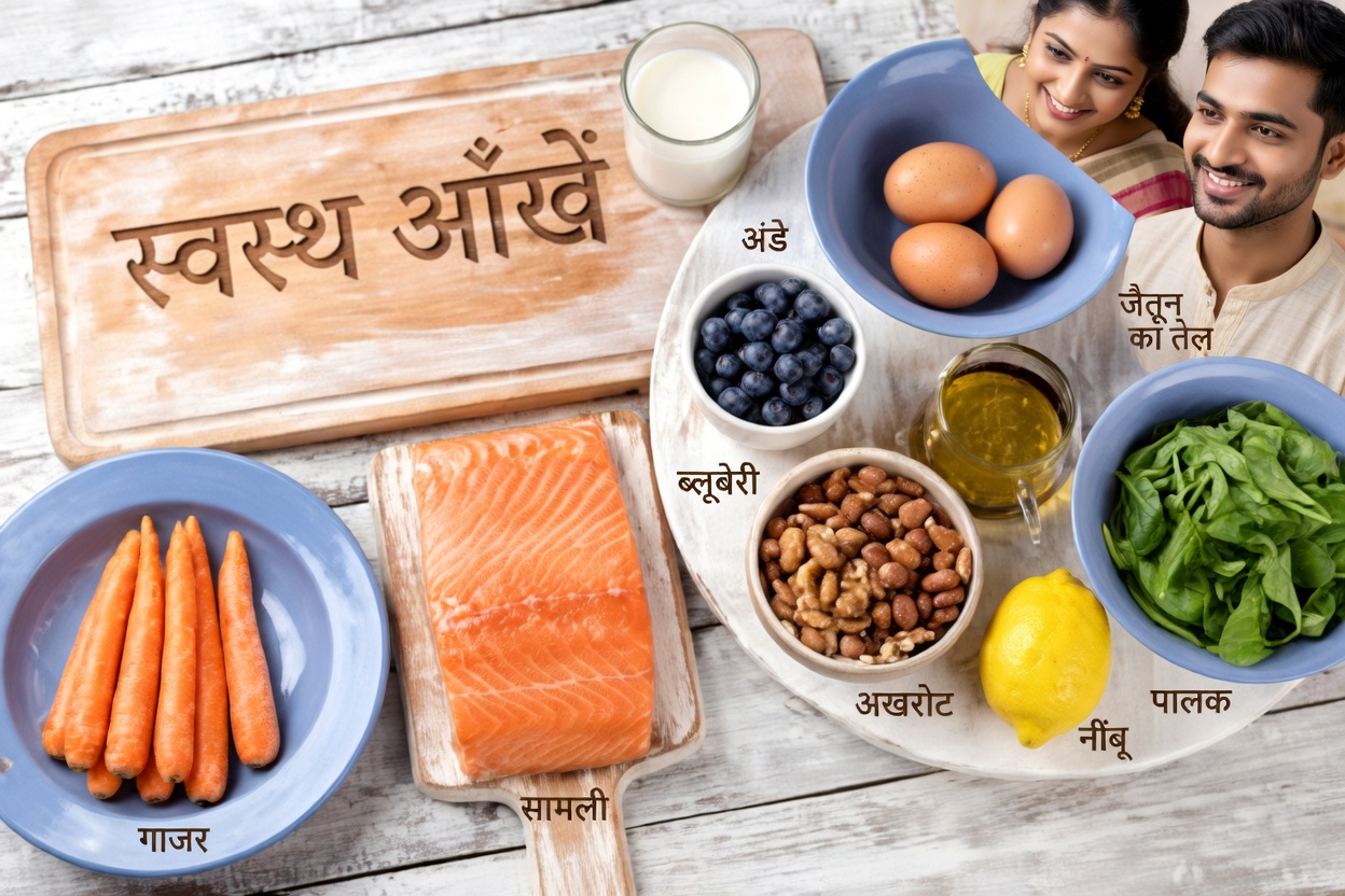 उन दैनिक खाद्य पदार्थों और आदतों को जानें जो आपकी रोज़मर्रा की दिनचर्या में आंखों के स्वास्थ्य और आराम का समर्थन कर सकते हैं