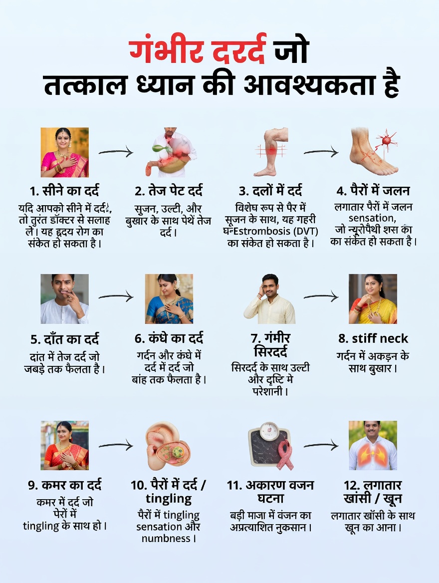 लगातार रहने वाले दर्द के 3 क्षेत्र जिन्हें संभावित शुरुआती चेतावनी संकेत मानकर कभी नज़रअंदाज़ नहीं करना चाहिए